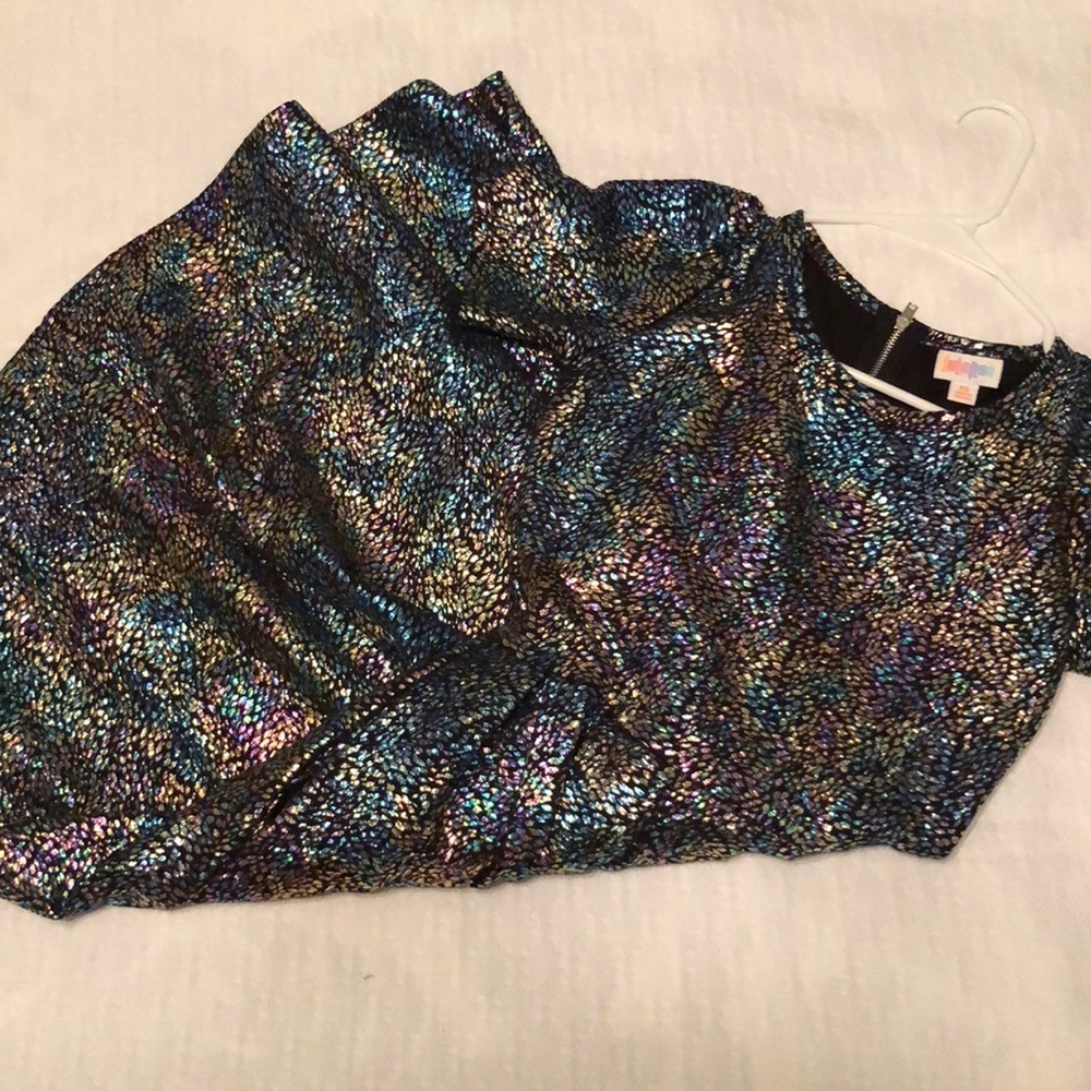 Lularoe mermaid Amelia dress, XS.